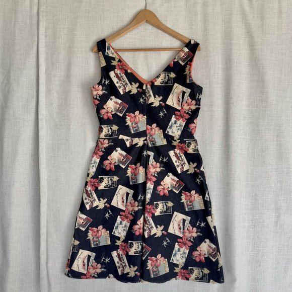 Tiki Floral Print Midi Dress - Picture 2 of 10